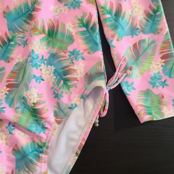 Flap Happy Girls Swimsuit Long Sleeve UPF 50 Charlie Rash Guard Pink SZ 5 NWT - Picture 3 of 8